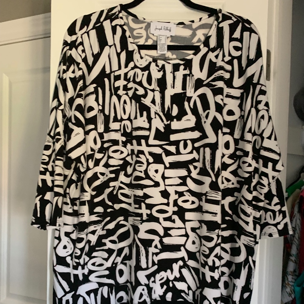 Joseph Ribkoff 16 black/white top